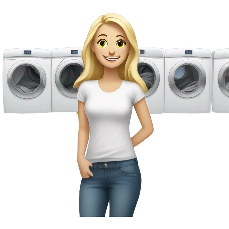 Pretty white woman laundry  emoji