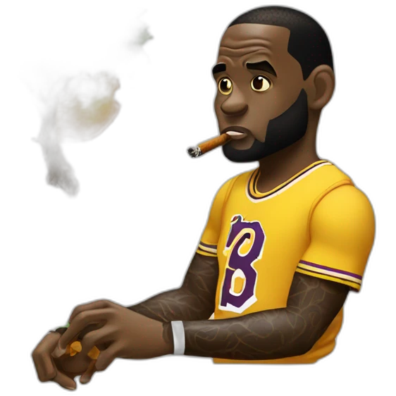 lebron smoking tree emoji