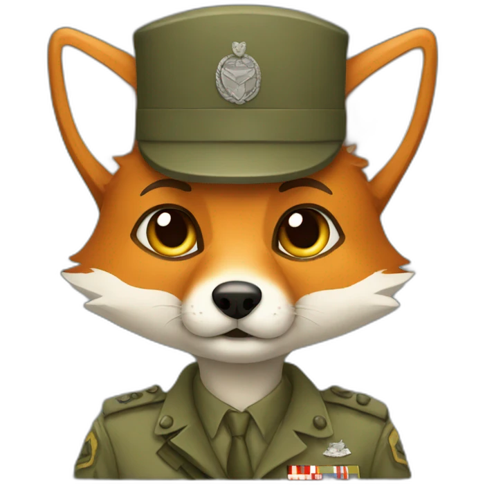 Military Fox emoji