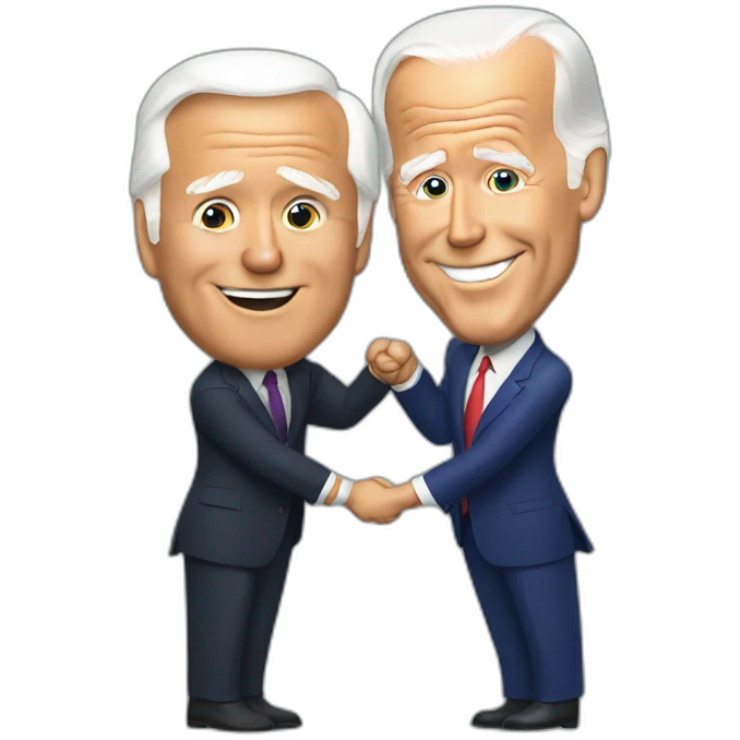 Joe Biden loving Donald Trump emoji