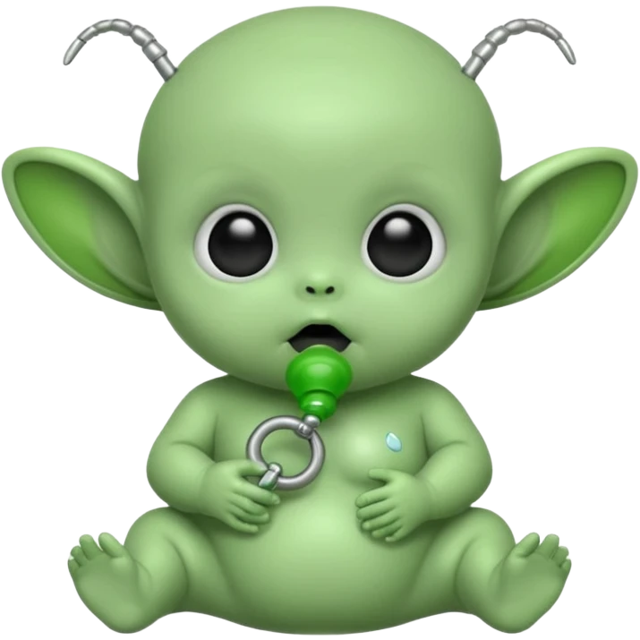 Alien baby with antenna pacifier





 emoji