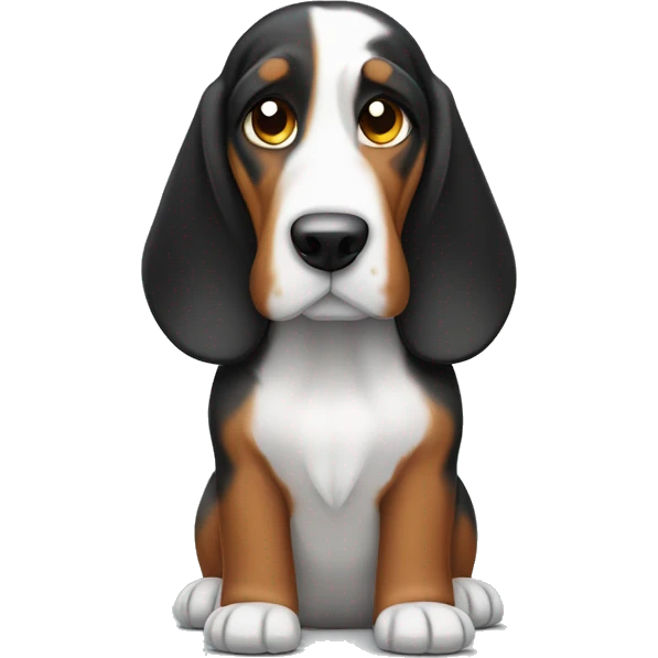 Tri color Bassett hound  emoji