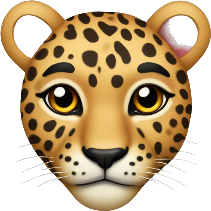 Heart with a design of leaopard emoji