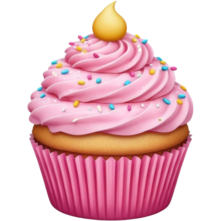 Cupcake with pink icing emoji