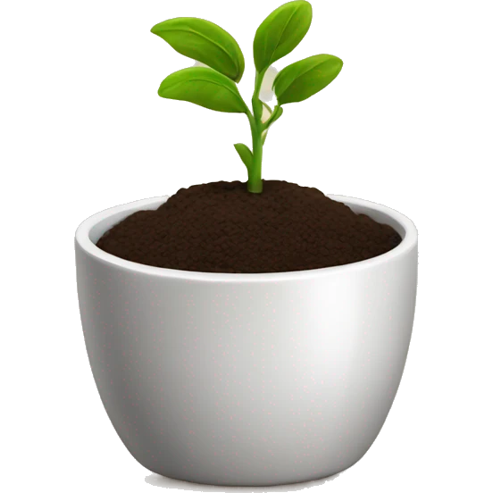 A small cup of soil emoji