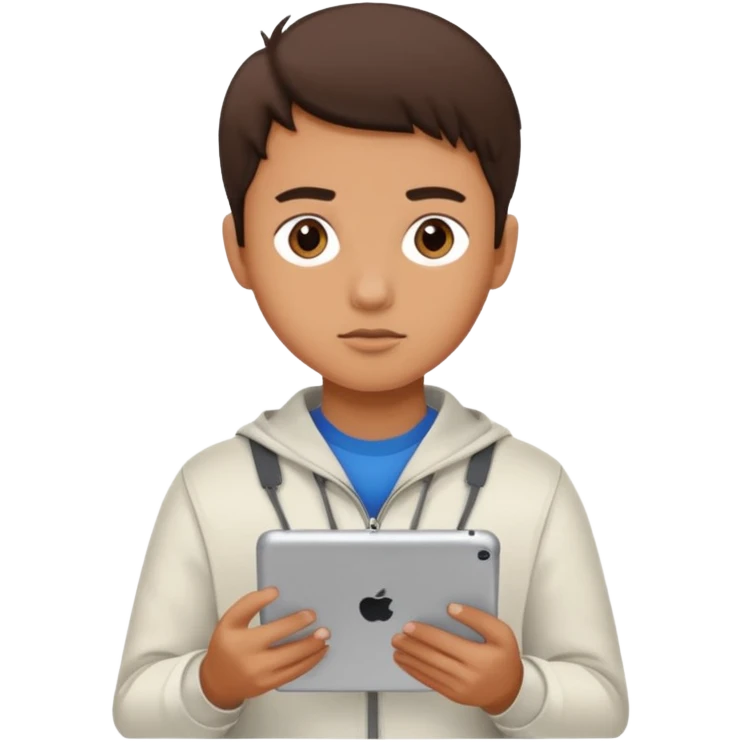 ESTUDIANTE CON IPAD emoji