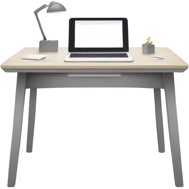 minimalist-clean-desk-with-grey-white-wood-colorway-no chair-front view emoji
