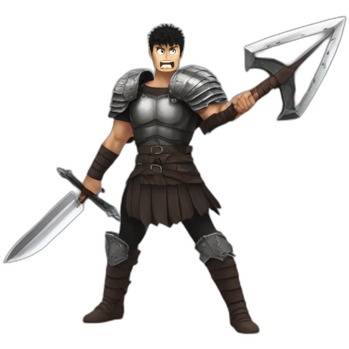 angry berserk guts with large claymore without guard emoji