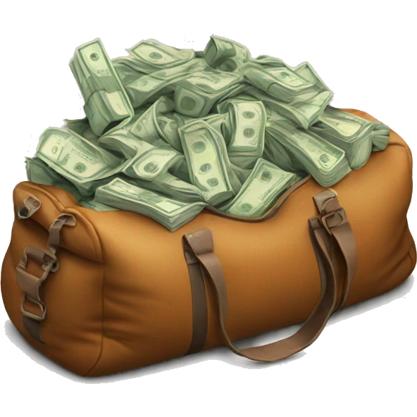duffle bag full of money emoji