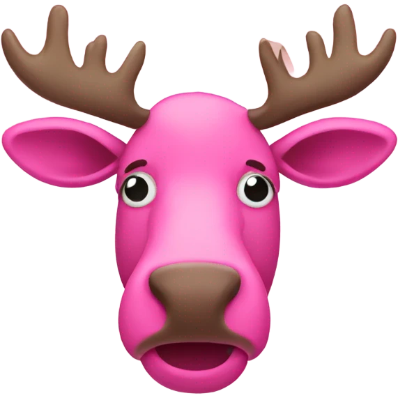 Pink moose emoji