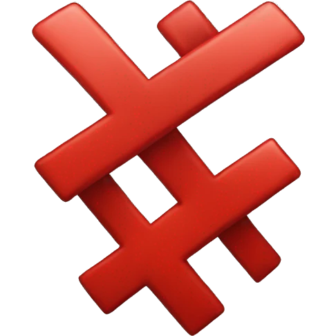 Create a red 'X' emoji emoji