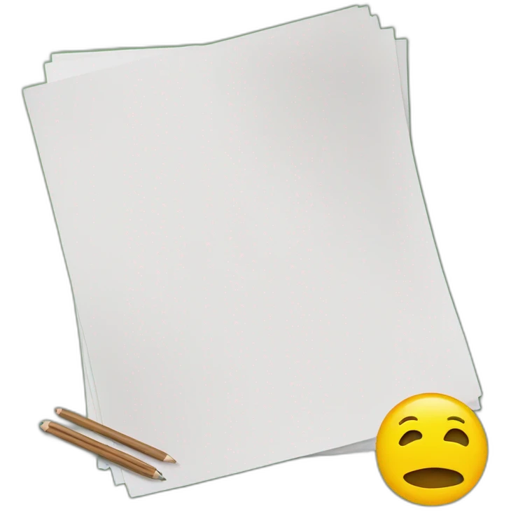 blank flat paper with children drawing ( home and tree ) emoji
