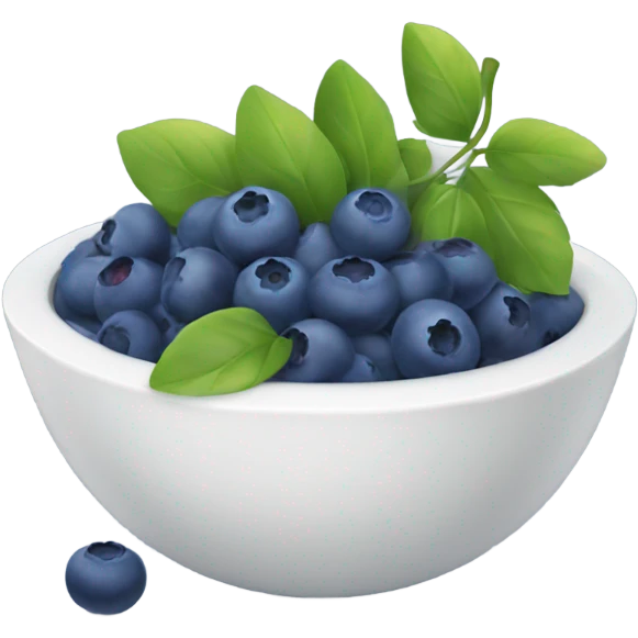 Bowl with blueberries emoji