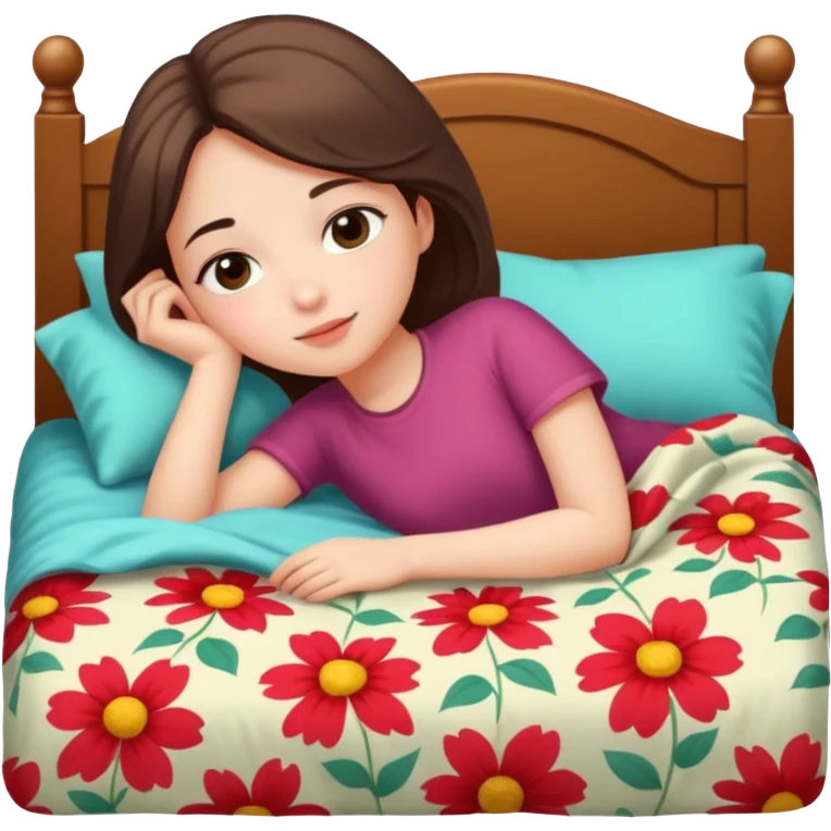 lying on bed girl emoji