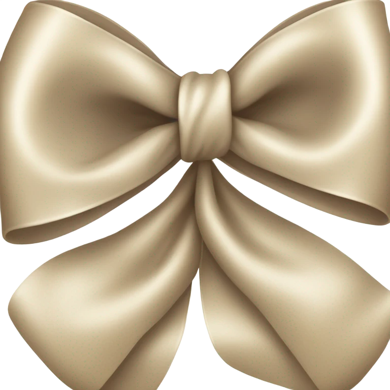 Beige bow emoji