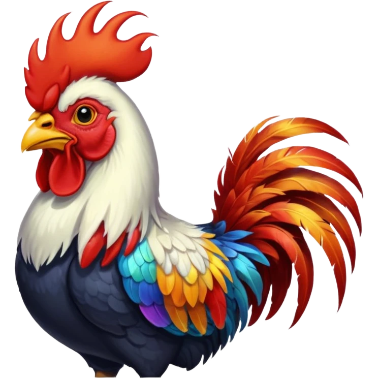 High resolution of A rooster emoji