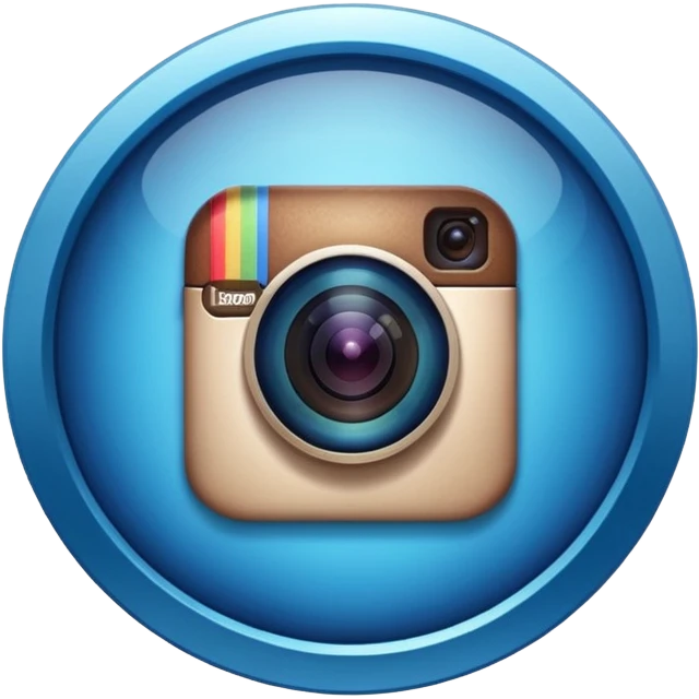 Verificado azul do Instagram redondo  emoji