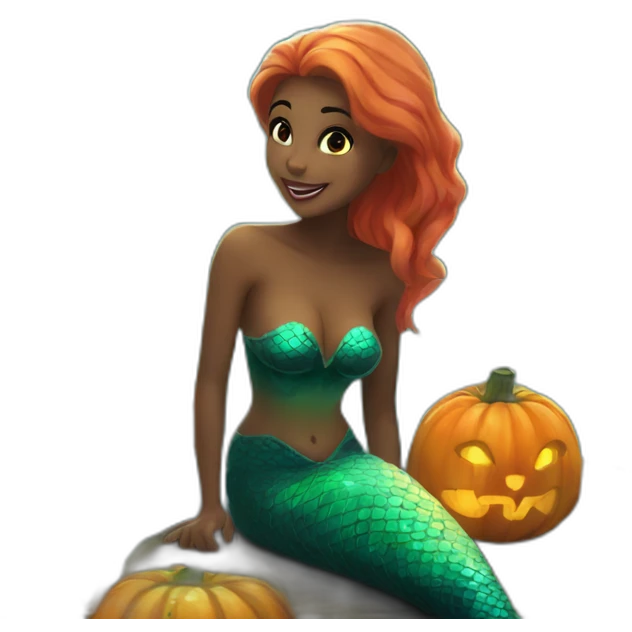 underwater mermaid holloween town emoji