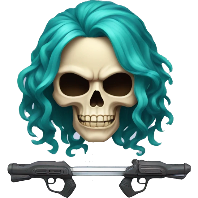 starfire skull with weapons emoji