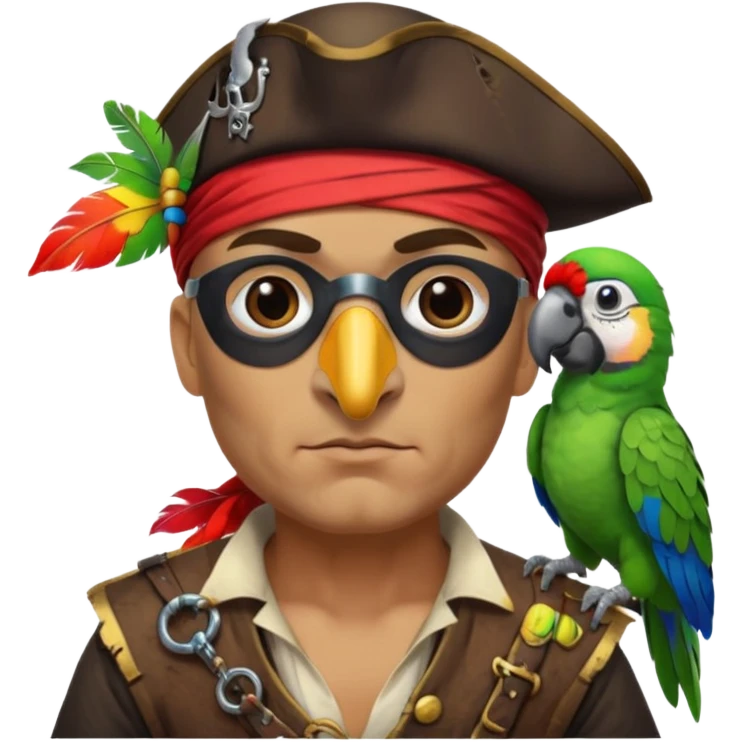 pirate and parrot emoji