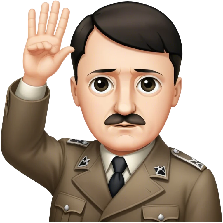Adolf hitler with one hand up ward emoji