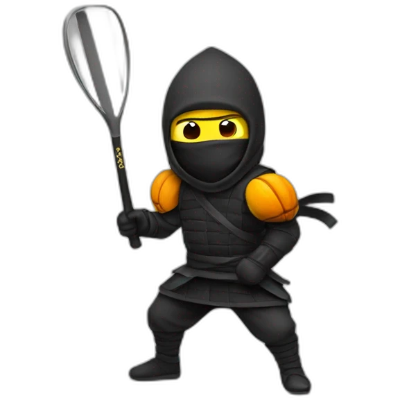 ninja with squash racket emoji