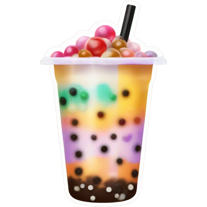 Delicious boba tea emoji