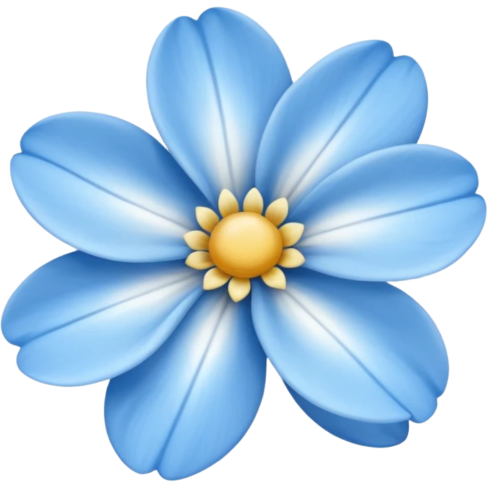 white blue  flower emoji