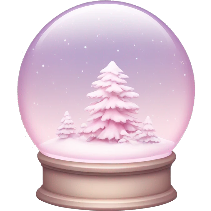 Pastel pink snow globe emoji