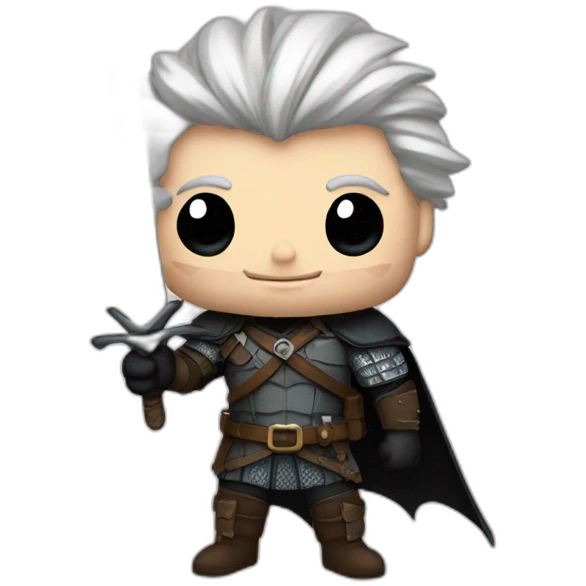 the witcher batman style with sword emoji