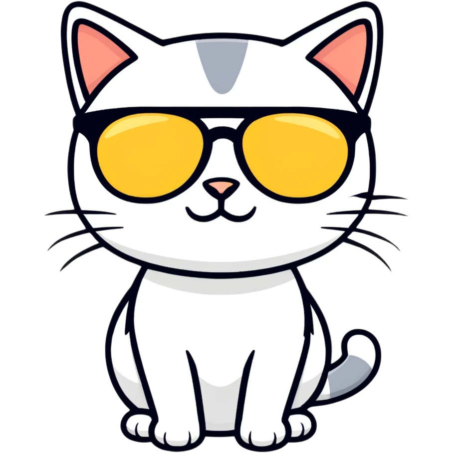Cat with sunglasses emoji