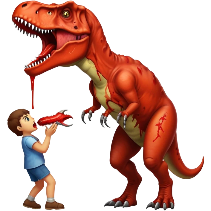 Dino eating people emoji