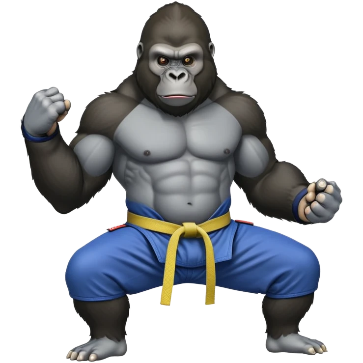 Gorilla doing jiu jitsu emoji