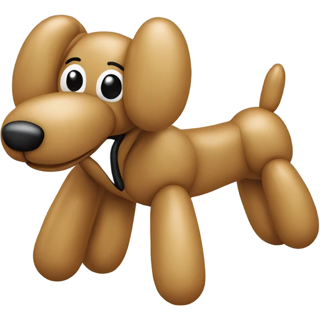 Simple classic balloon dog emoji
