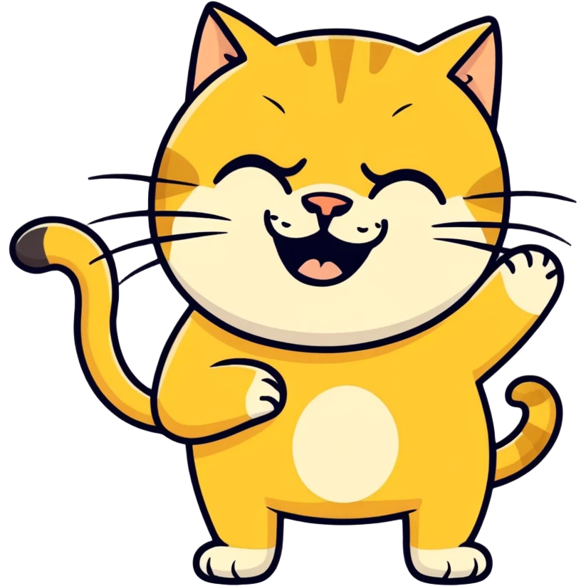 golden cat  meowing ￼at old blind man  emoji