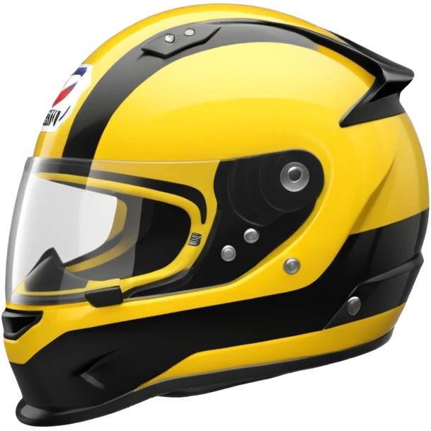 formule 1 helmet black & yellow with storm deco emoji