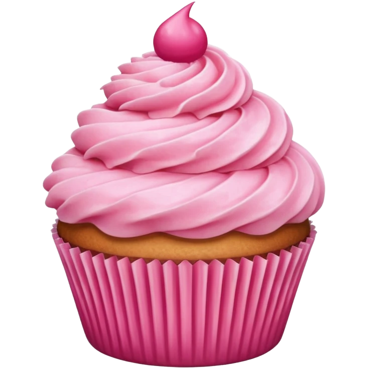 Cupcake with pink icing emoji