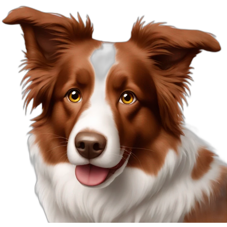 A border collie red merle emoji