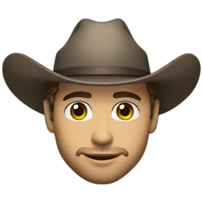 Theo James wearing a cowboy hat emoji