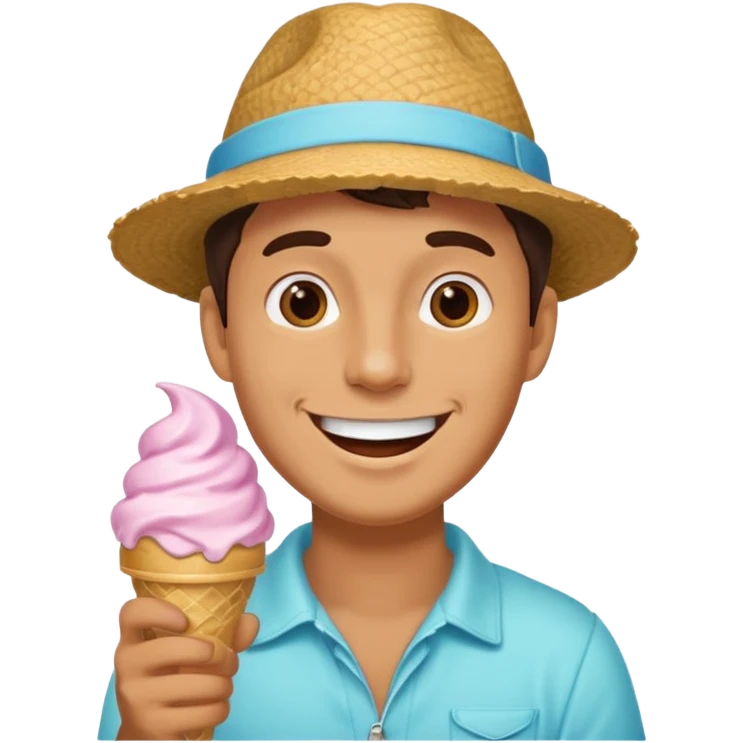 man eats ice cream  emoji