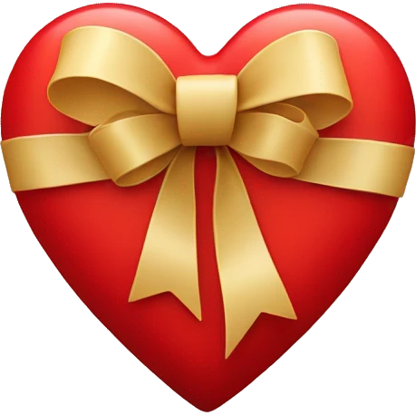 red heart with bow emoji