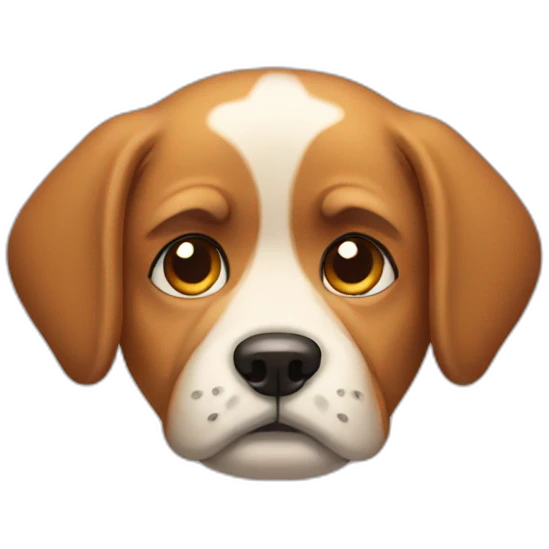 Sad dog emoji