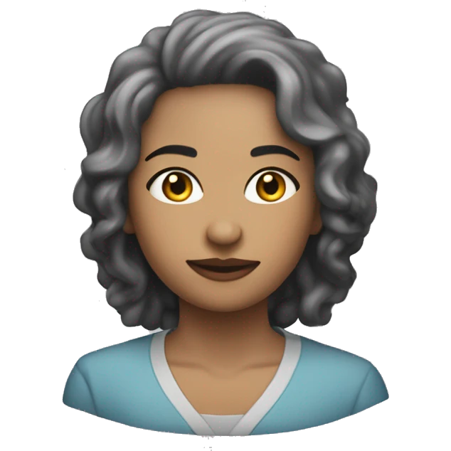 Красивая девушка с￼ красивыми волосами  emoji