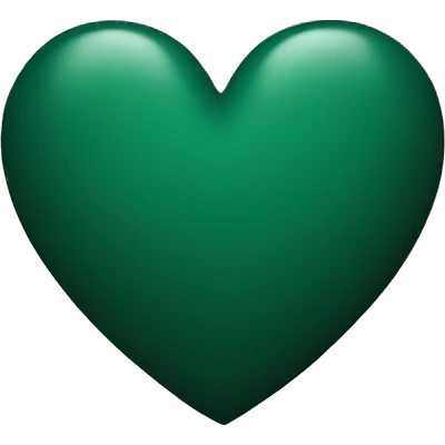 Dark green heart emoji emoji