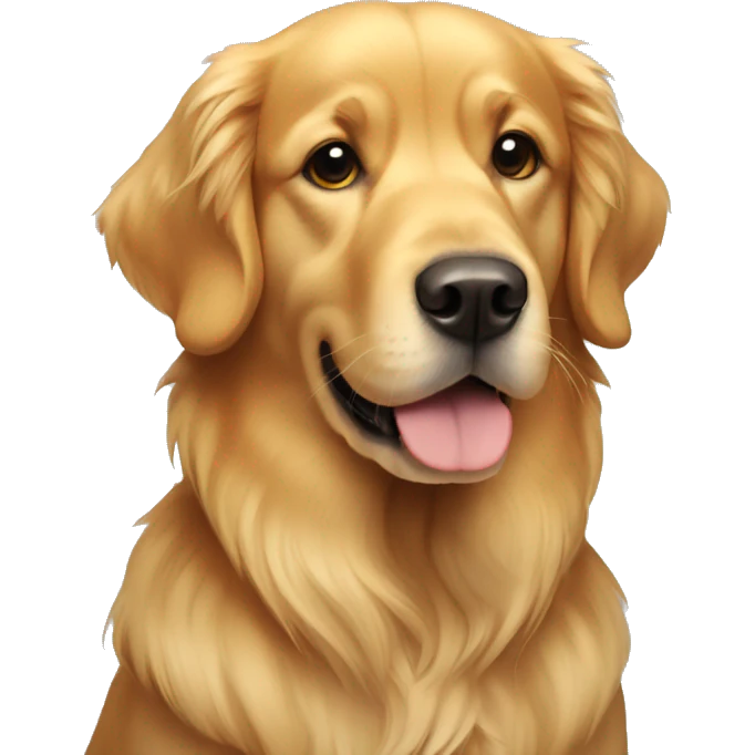 A golden retriever  emoji