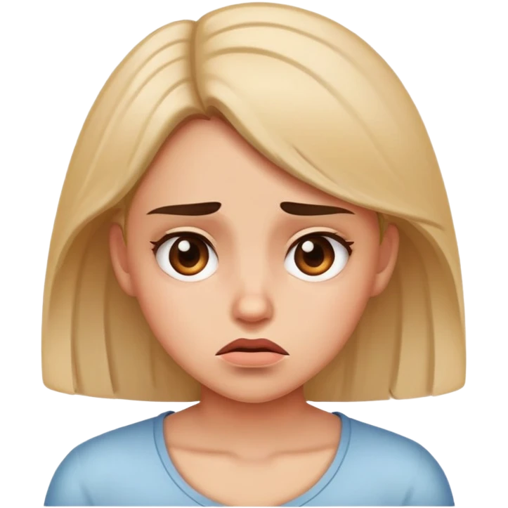 Girl looking disgusted  emoji