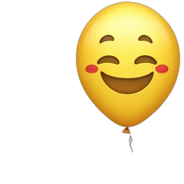 balloon with text happy emoji