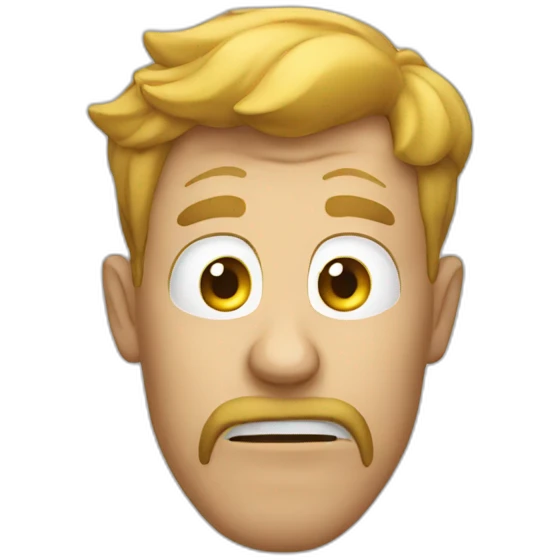man spewing emoji