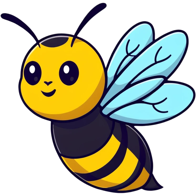 fluffy bee emoji