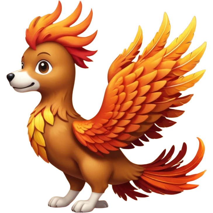 Dog using a Phoenix emoji